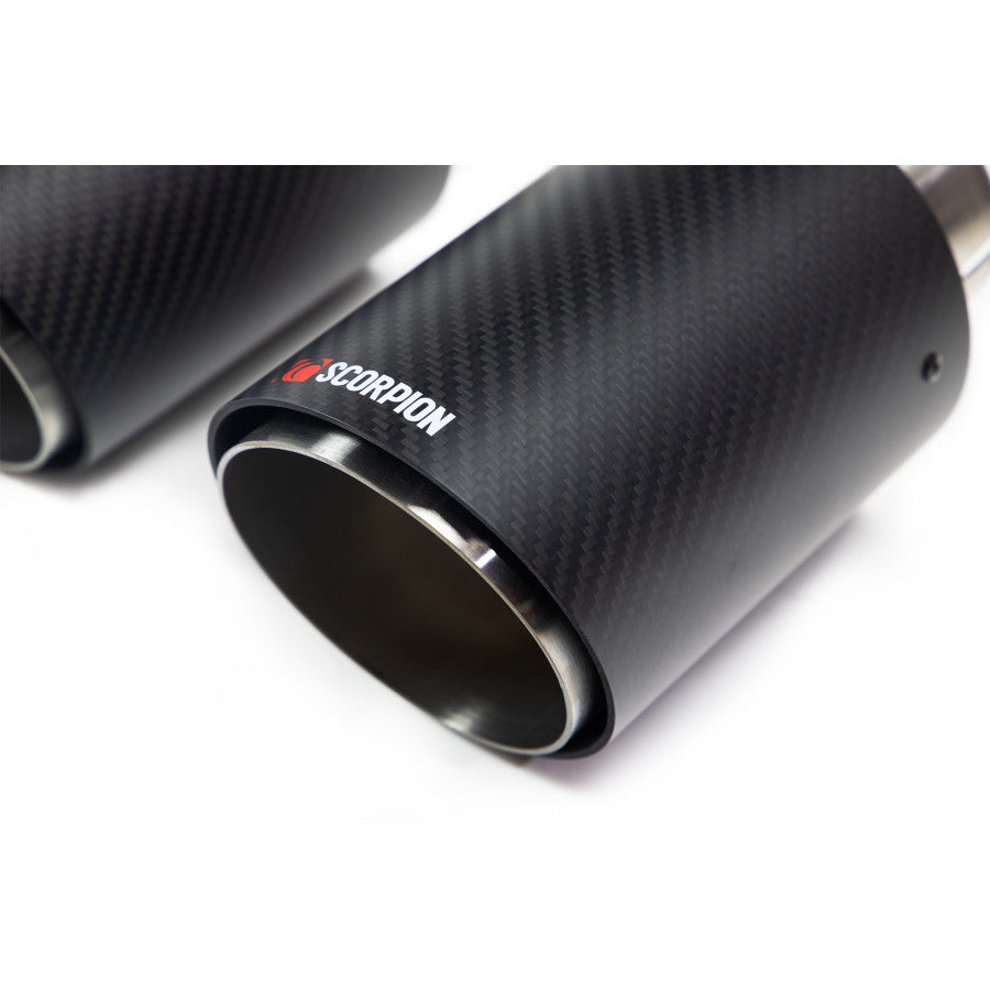 SCORPION RS3 8P Twin 90mm carbon fibre Ascari tips (carbon fibre)