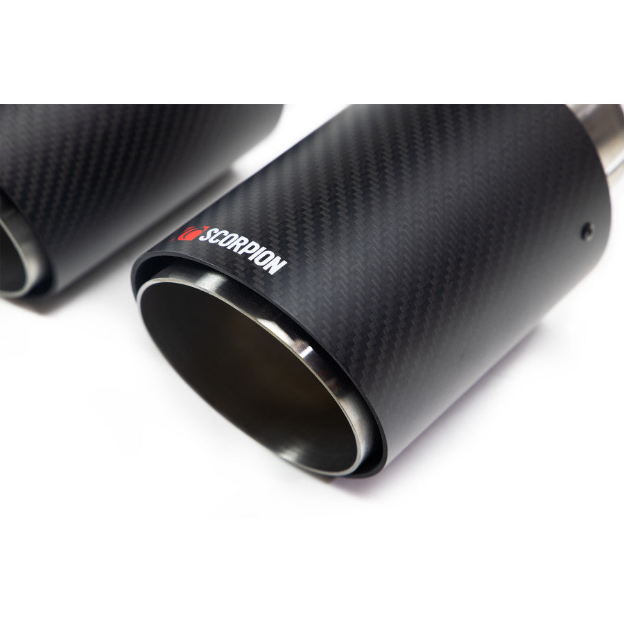 SCORPION M2 F87 Quad 90mm carbon fibre Ascari Tips