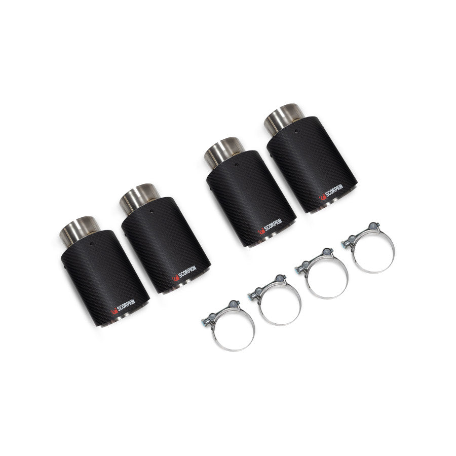 SCORPION M2 F87 Quad 90mm carbon fibre Ascari Tips