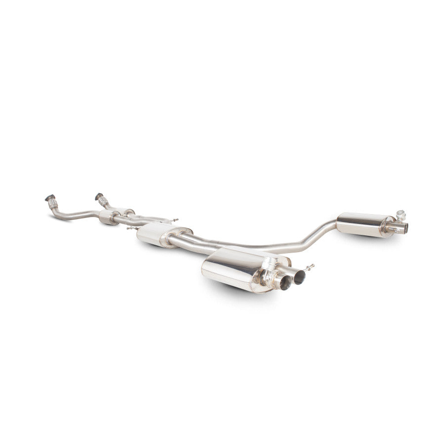 SCORPION RS4 B8 Resonated cat-back system inc active exhaust valve (polished steel)