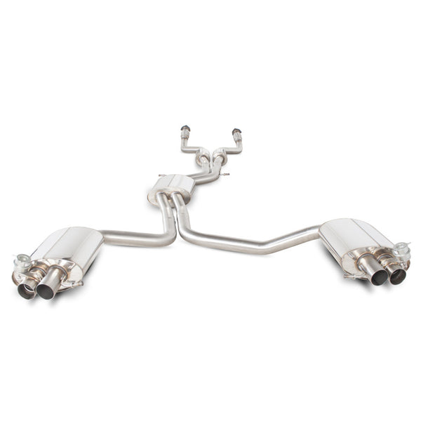 SCORPION RS4 B8 Resonated cat-back system inc active exhaust valve (polished steel)