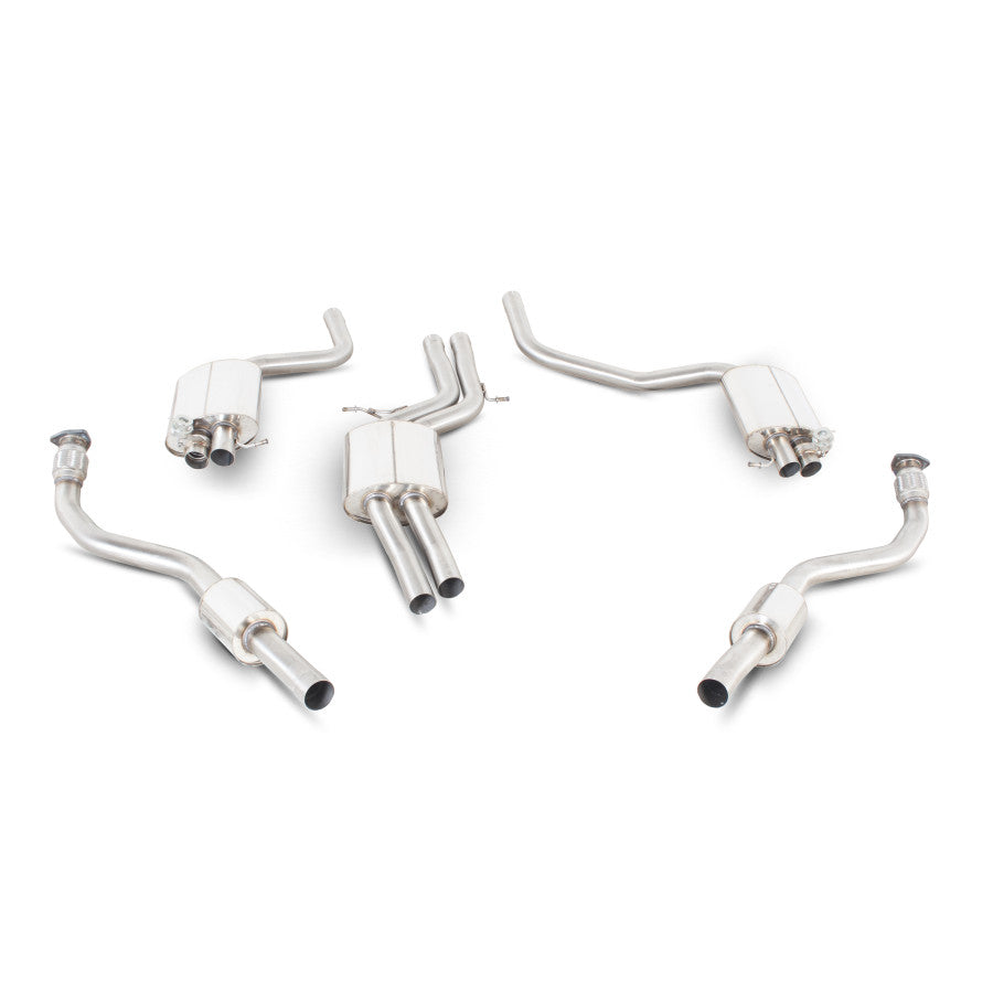 SCORPION RS4 B8 Resonated cat-back system inc active exhaust valve (polished steel)