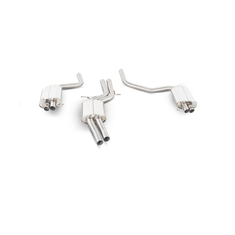 SCORPION RS4 B8 Resonated half system inc active exhaust valve (polished steel)