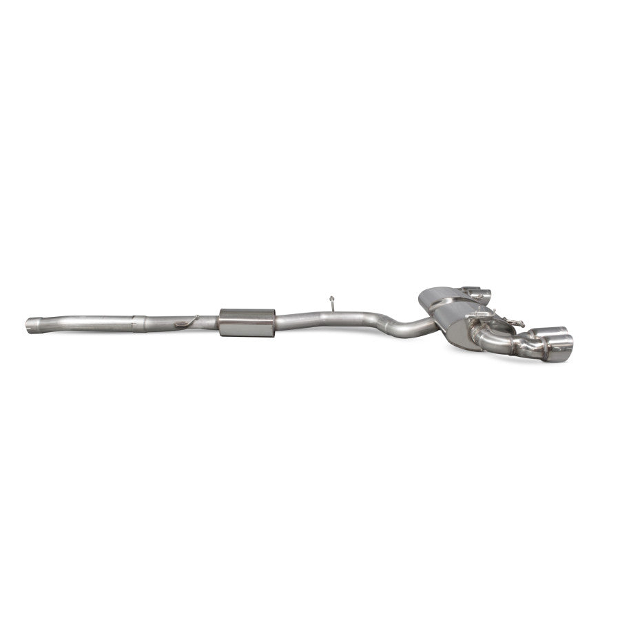 SCORPION S1 2.0 TFSi Resonated cat-back system with electronic valves (Polished steel)