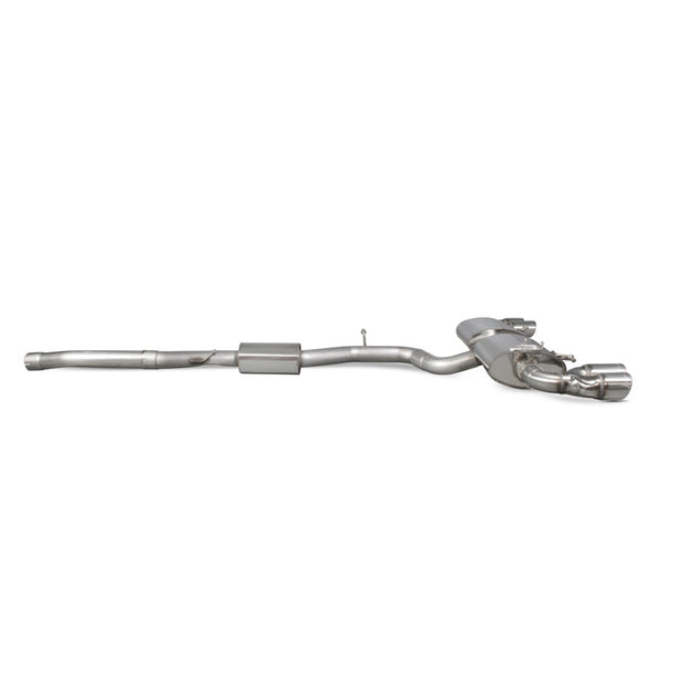 SCORPION S1 2.0 TFSi Resonated cat-back system with electronic valves (Polished steel)