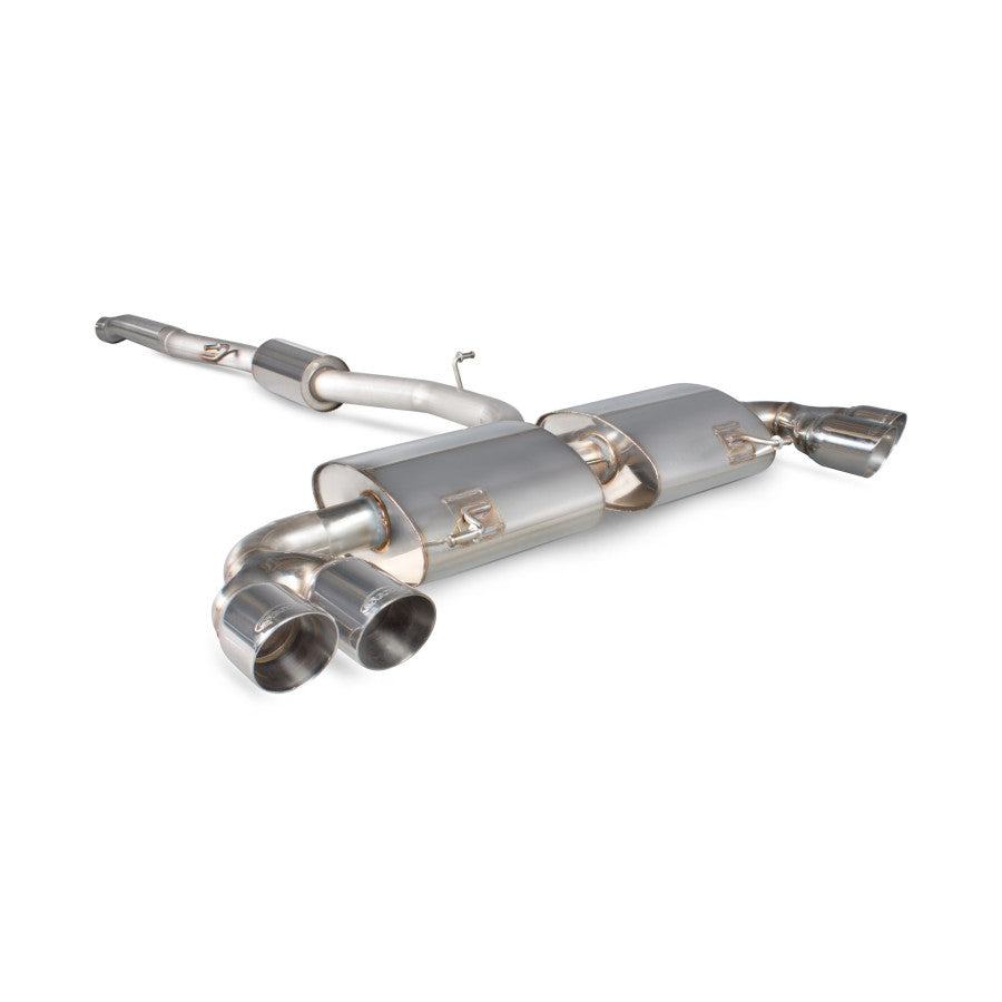 SCORPION S1 2.0 TFSi Resonated cat-back system without valves (Polished steel)
