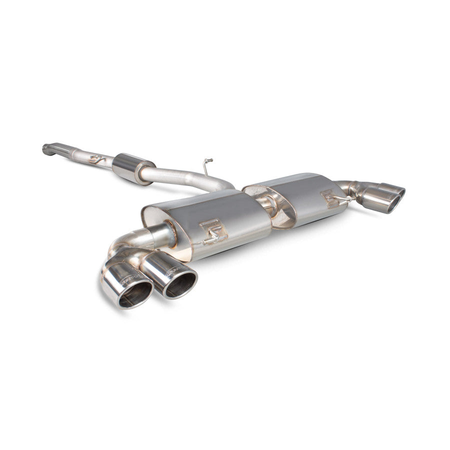 SCORPION S1 2.0 TFSi Resonated cat-back system without valves (Polished steel)