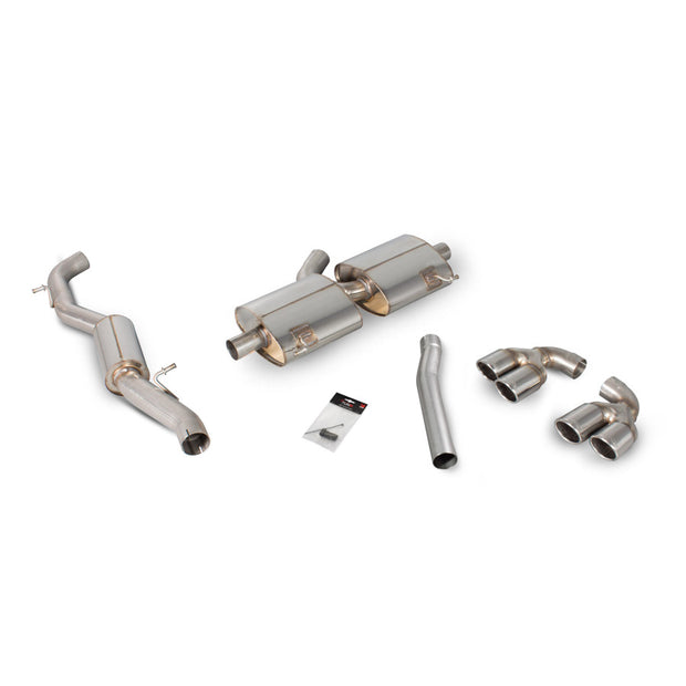 SCORPION S1 2.0 TFSi Resonated cat-back system without valves (Polished steel)
