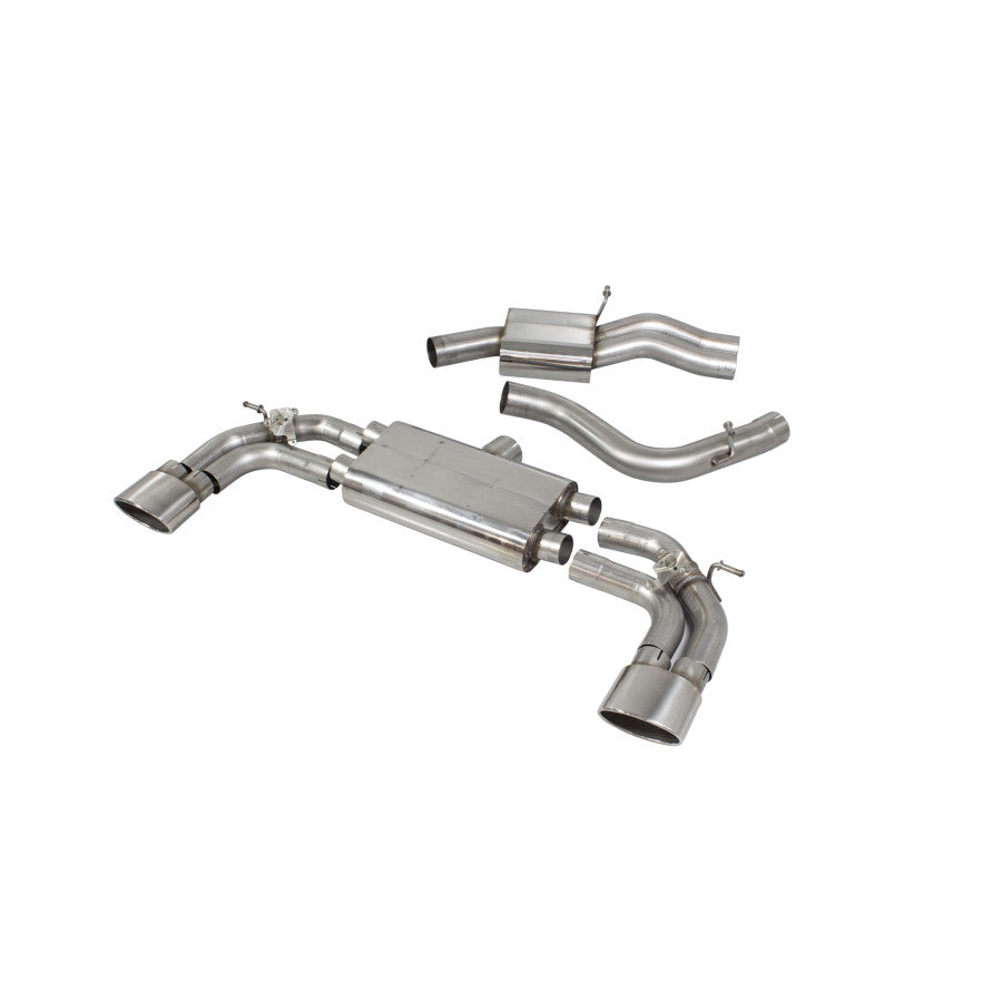 SCORPION RS3 8V Resonated cat-back system with electronic valves (polished steel)