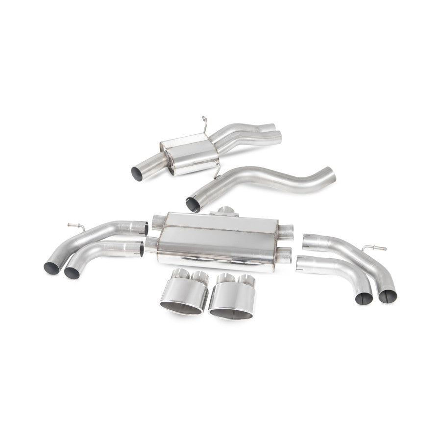 SCORPION RS3 8V Resonated cat-back system with no valves (polished steel)