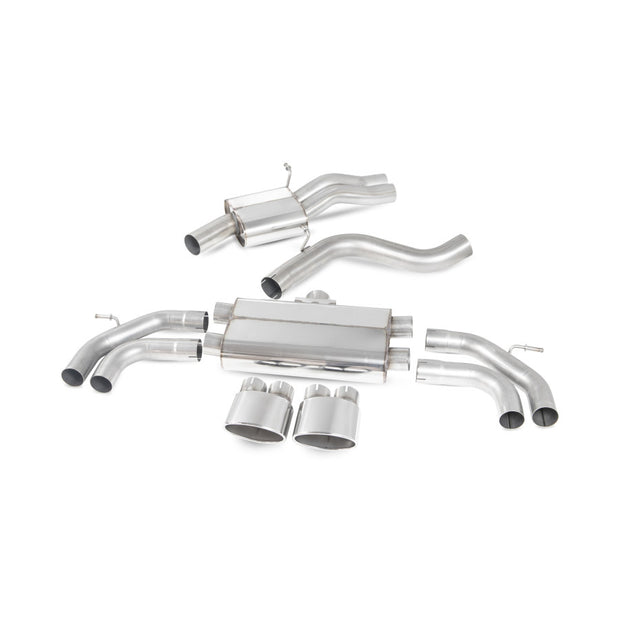 SCORPION RS3 8V Resonated cat-back system with no valves (polished steel)