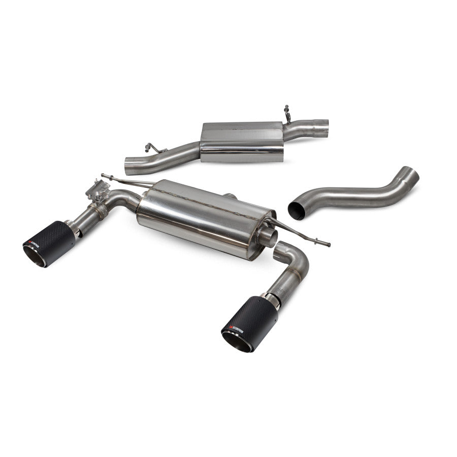 SCORPION TT MK3 2.0TFSi Resonated cat-back system with electronic valves (Carbon fibre)