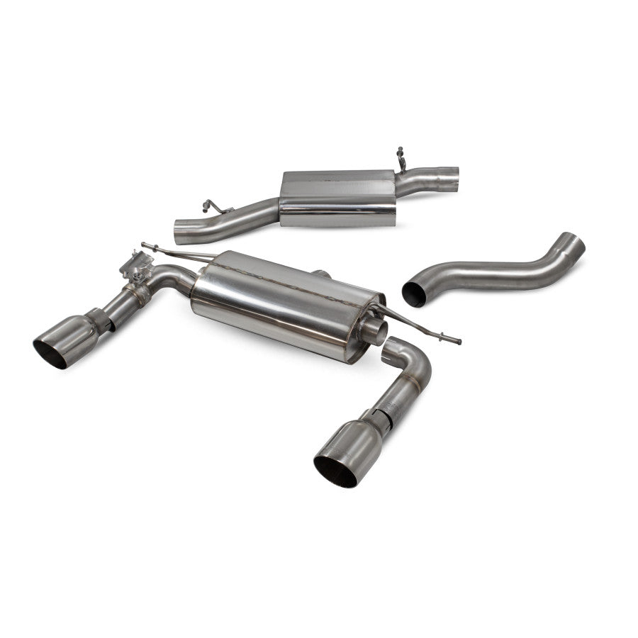 SCORPION TT MK3 2.0TFSi Resonated cat-back system with electronic valves (polished steel)