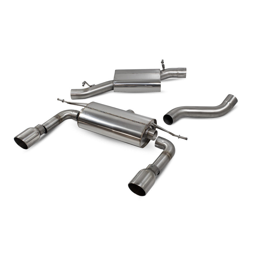 SCORPION TT MK3 2.0TFSi Resonated cat-back system with no valves (polished steel)