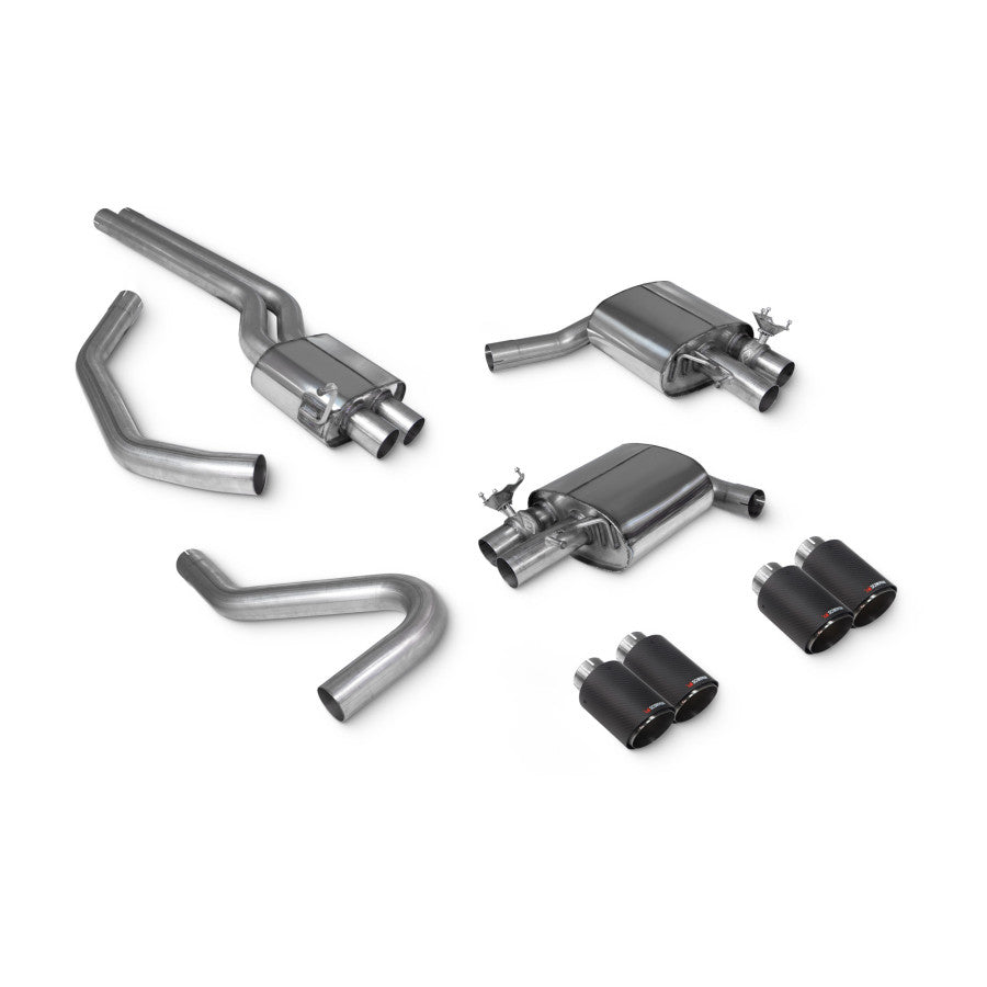 SCORPION S4 B9 Quattro 3.0T V6 Avant  Resonated half system (Carbon fibre)