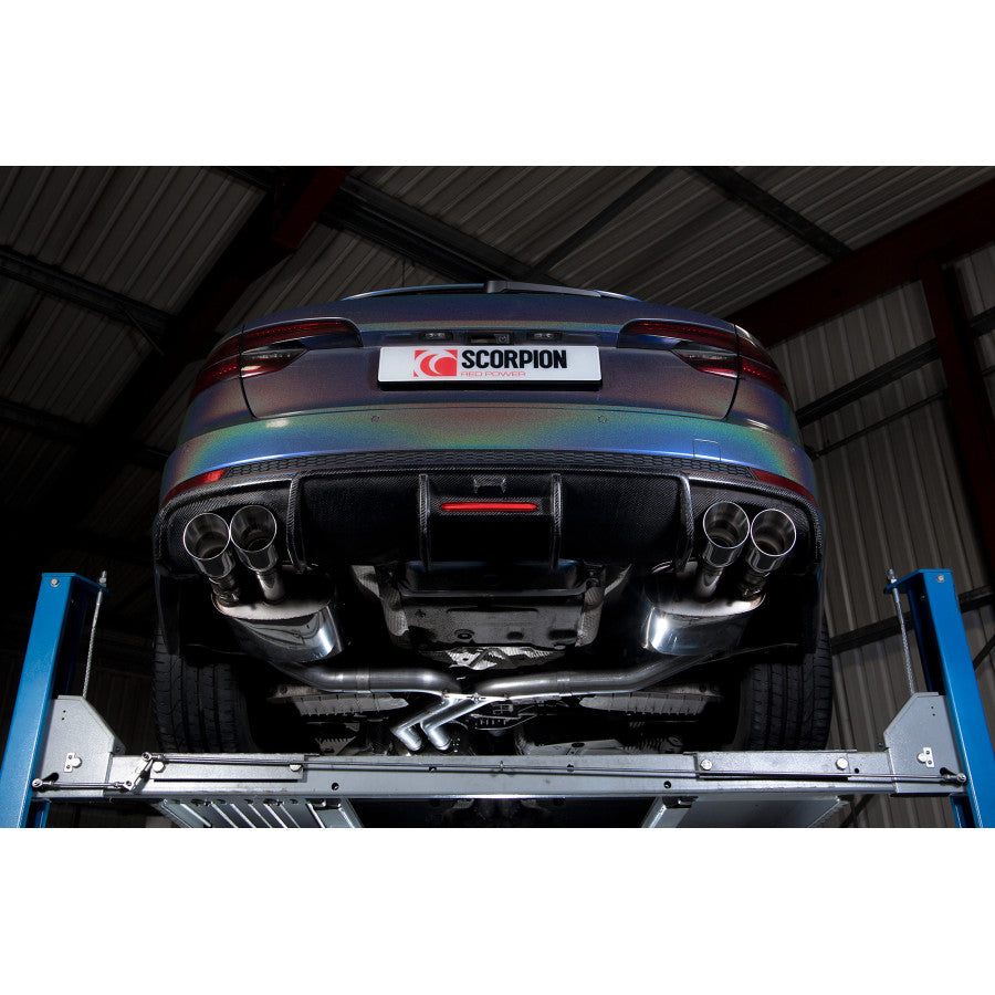 SCORPION S4 B9 Quattro 3.0T V6 Non-resonated half system (Polished Daytona)