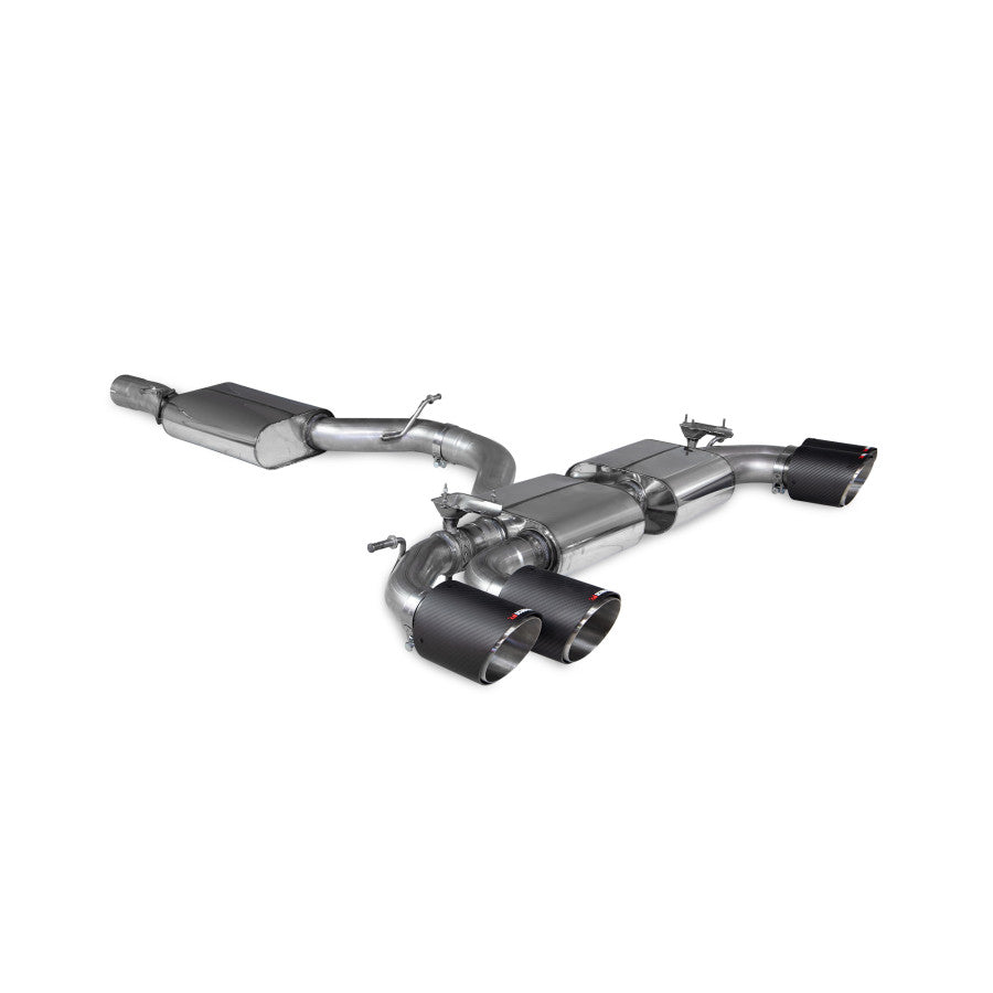 SCORPION S3 2.0TFSi 8Y Resonated cat/gpf back system & electronic valves (Carbon fibre)