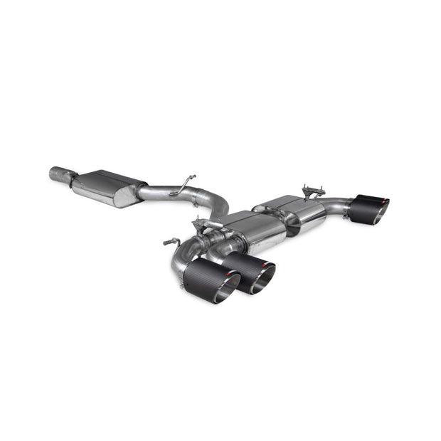 SCORPION S3 2.0TFSi 8Y Resonated cat/gpf back system & electronic valves (Carbon fibre)