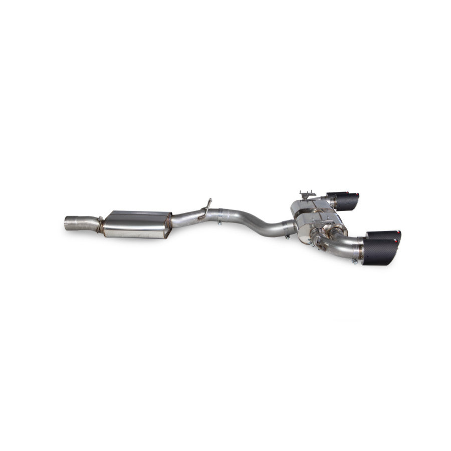 SCORPION S3 2.0TFSi 8Y Resonated cat/gpf back system & electronic valves (Carbon fibre)