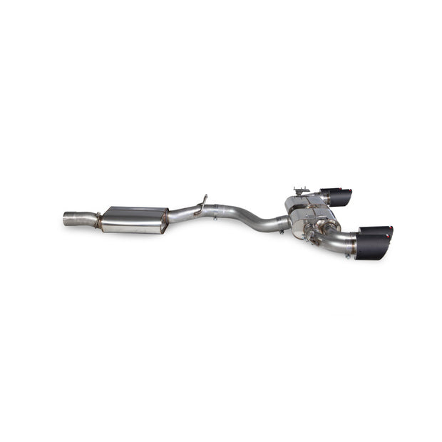 SCORPION S3 2.0TFSi 8Y Resonated cat/gpf back system & electronic valves (Carbon fibre)
