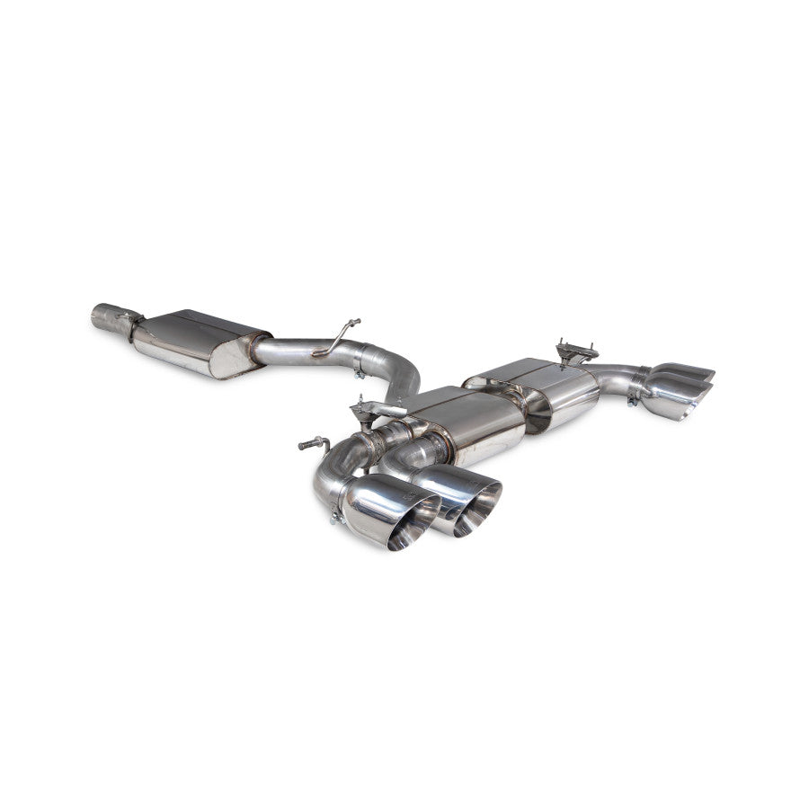 SCORPION S3 2.0TFSi 8Y Resonated cat/gpf back system & electronic valves (Polished Daytona)