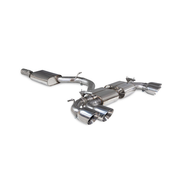 SCORPION S3 2.0TFSi 8Y Resonated cat/gpf back system & electronic valves (Polished Daytona)