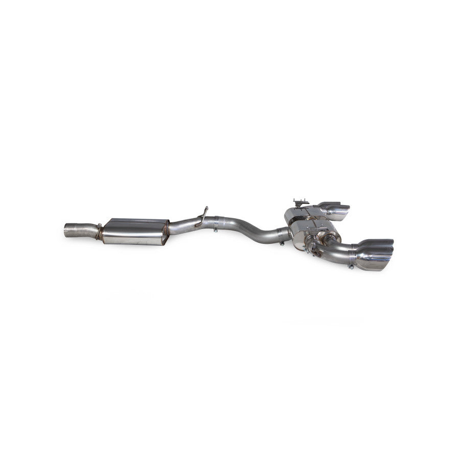 SCORPION S3 2.0TFSi 8Y Resonated cat/gpf back system & electronic valves (Polished Daytona)