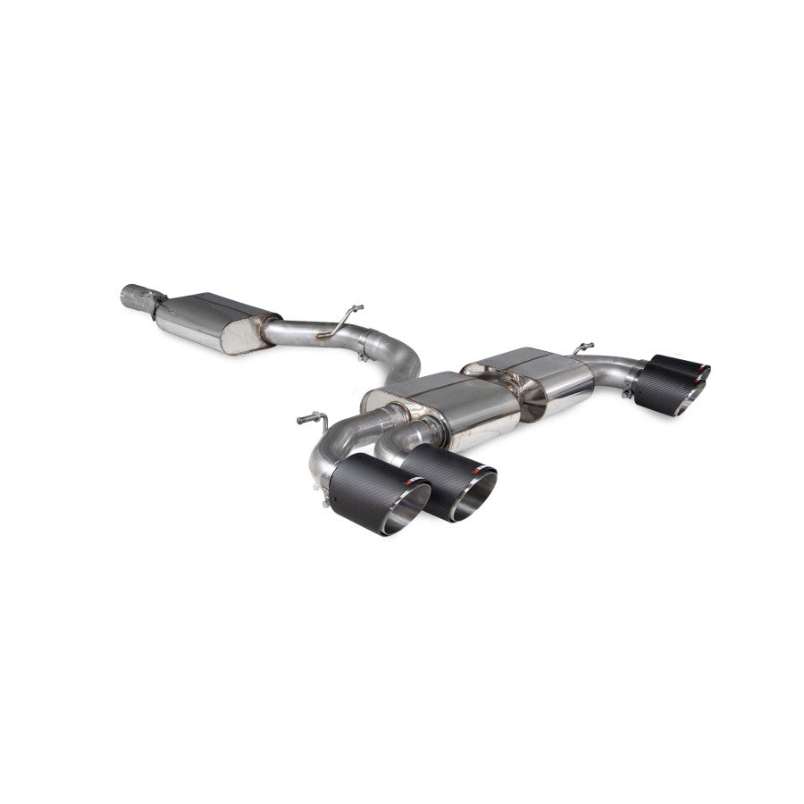 SCORPION S3 2.0TFSi 8Y Resonated cat/gpf back system (Carbon fibre)
