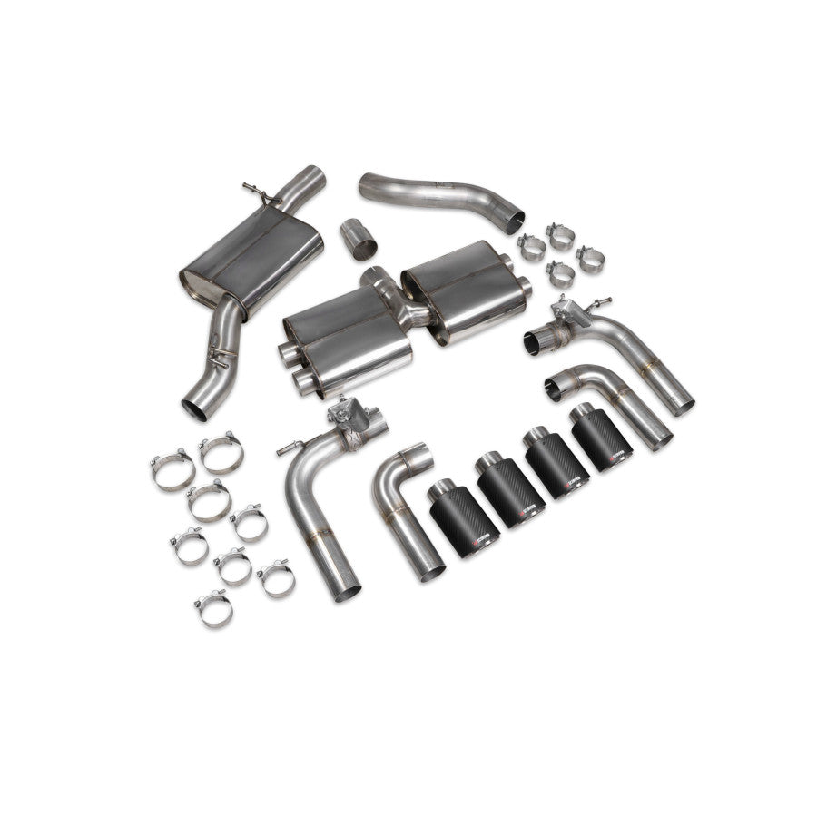 SCORPION S3 2.0T 8V Resonated cat/gpf-back system without valves (Carbon fibre)