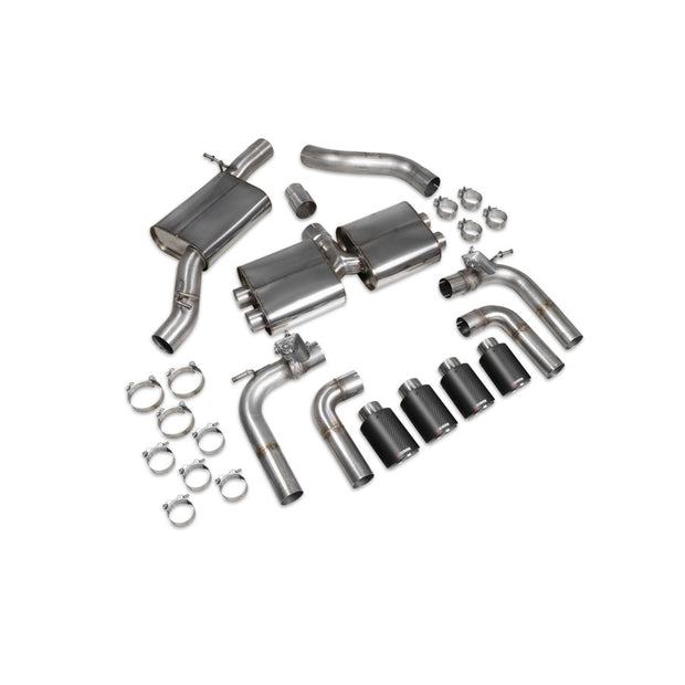 SCORPION S3 2.0T 8V Resonated cat/gpf-back system without valves (Carbon fibre)