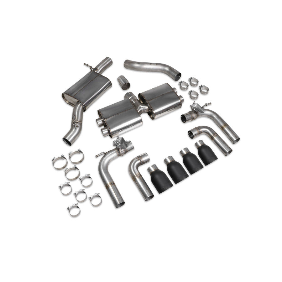 SCORPION S3 2.0T 8V Resonated cat/gpf-back system with valves (Carbon fibre)