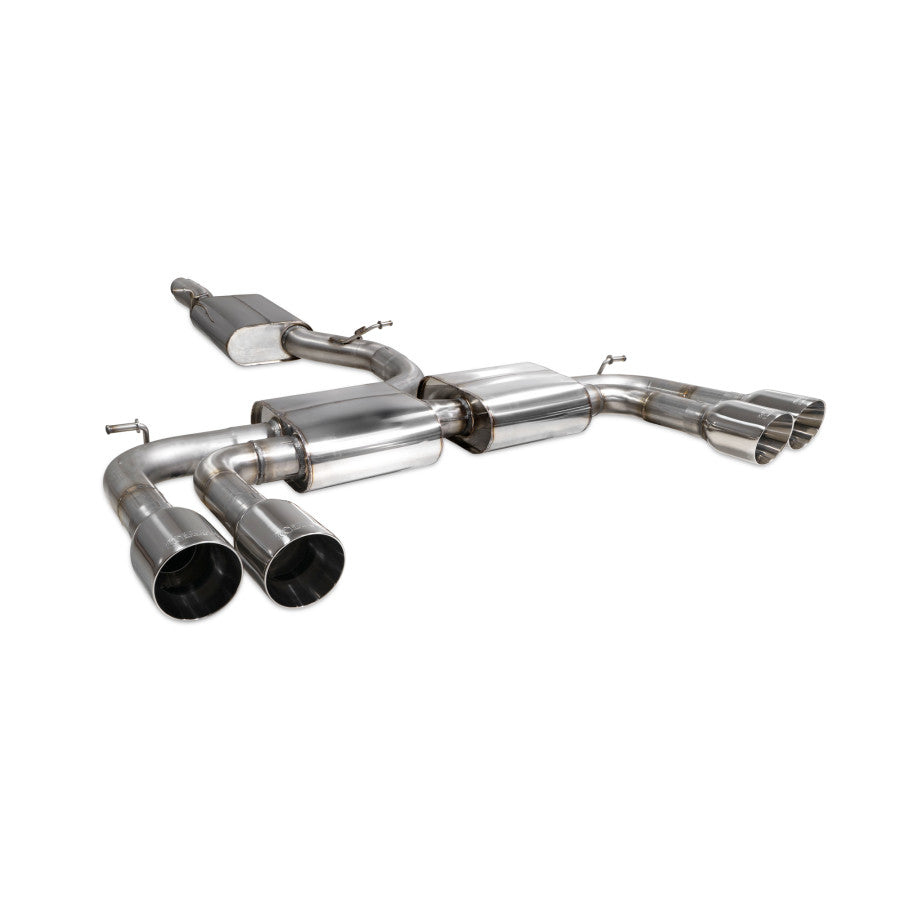 SCORPION S3 2.0T 8V Resonated cat/gpf-back system without valves (polished steel)