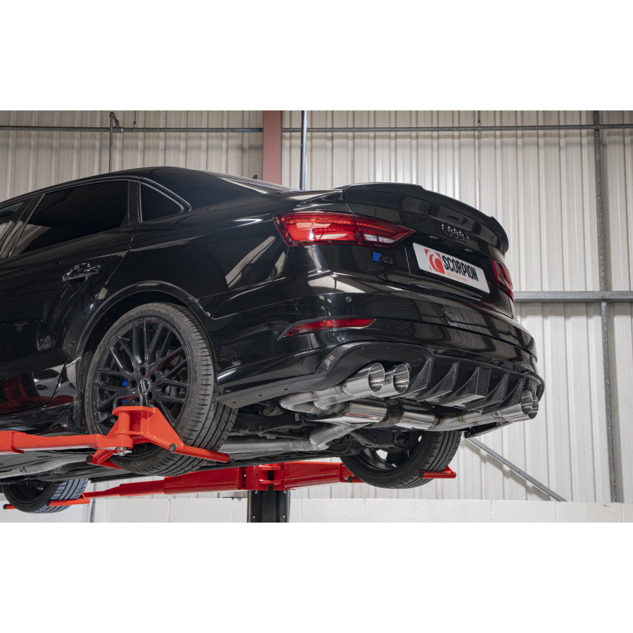 SCORPION S3 2.0T 8V Resonated cat/gpf-back system without valves (polished steel)