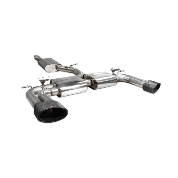 SCORPION S3 2.0T 8V Resonated cat/gpf-back system with valves (Carbon fibre)