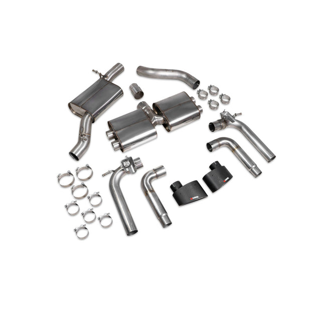 SCORPION S3 2.0T 8V Resonated cat/gpf-back system with valves (Carbon fibre)