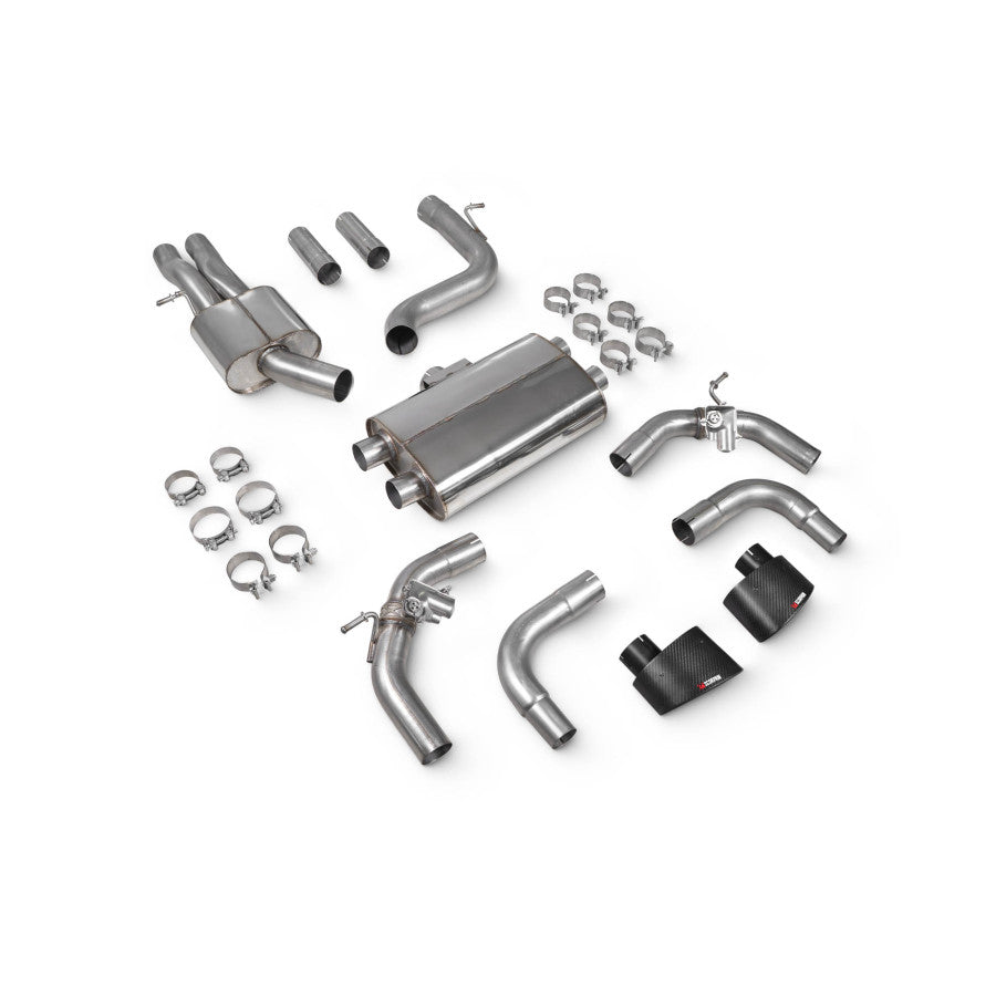 SCORPION RS3 8V Resonated cat-back system with valves (Carbon Fibre)