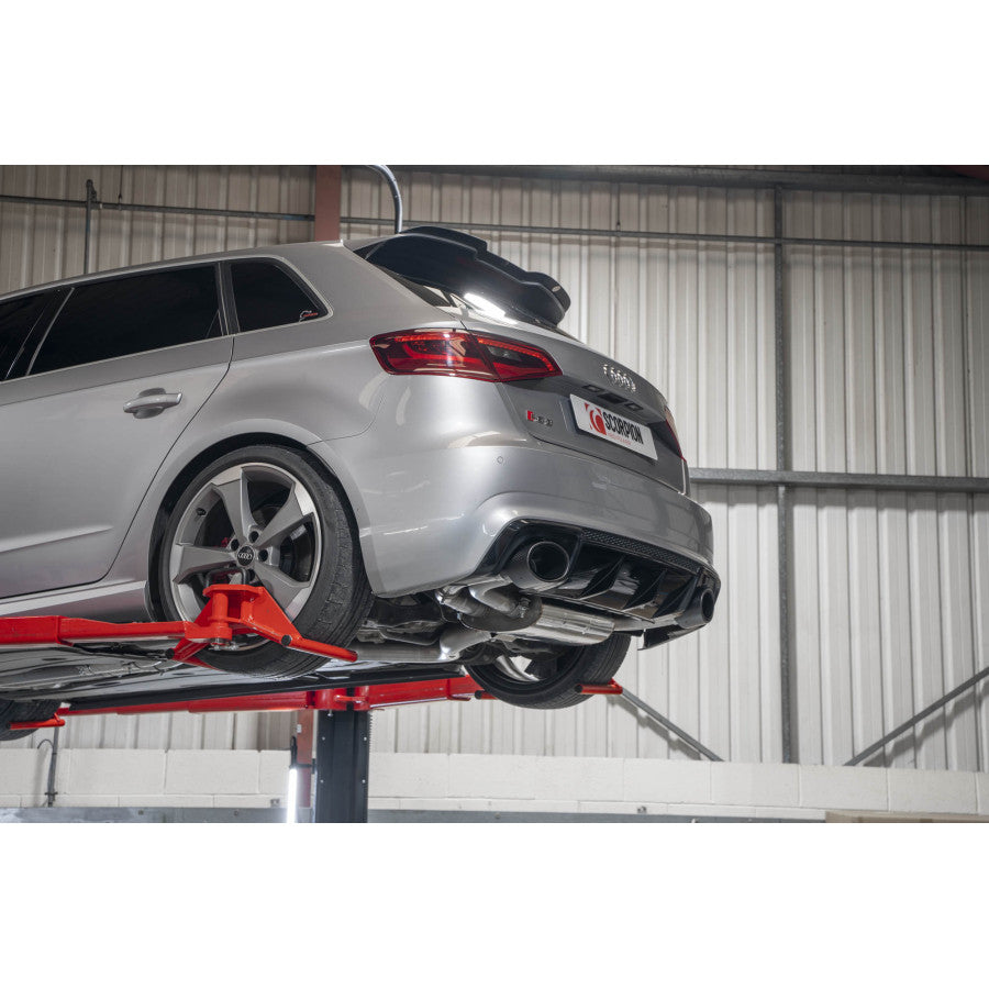 SCORPION RS3 8V Resonated cat-back system with valves (Carbon Fibre)