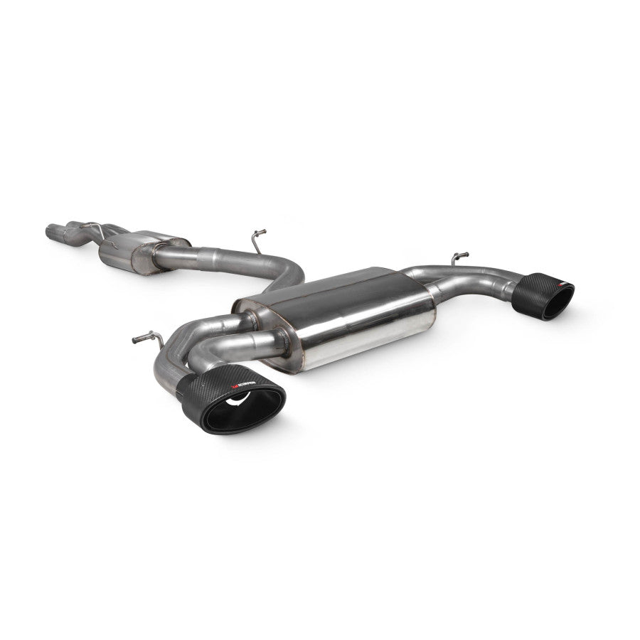 SCORPION RS3 8V Resonated cat-back system without valves (Carbon Fibre)