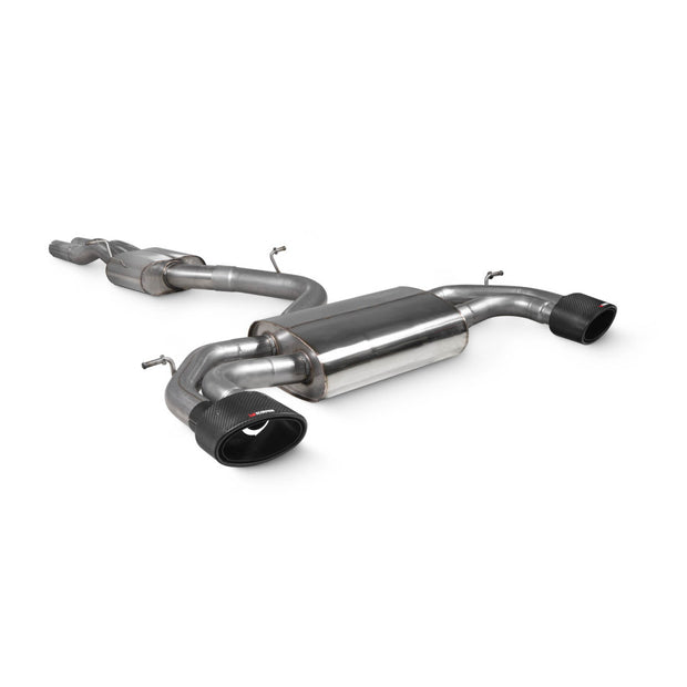 SCORPION RS3 8V Resonated cat-back system without valves (Carbon Fibre)