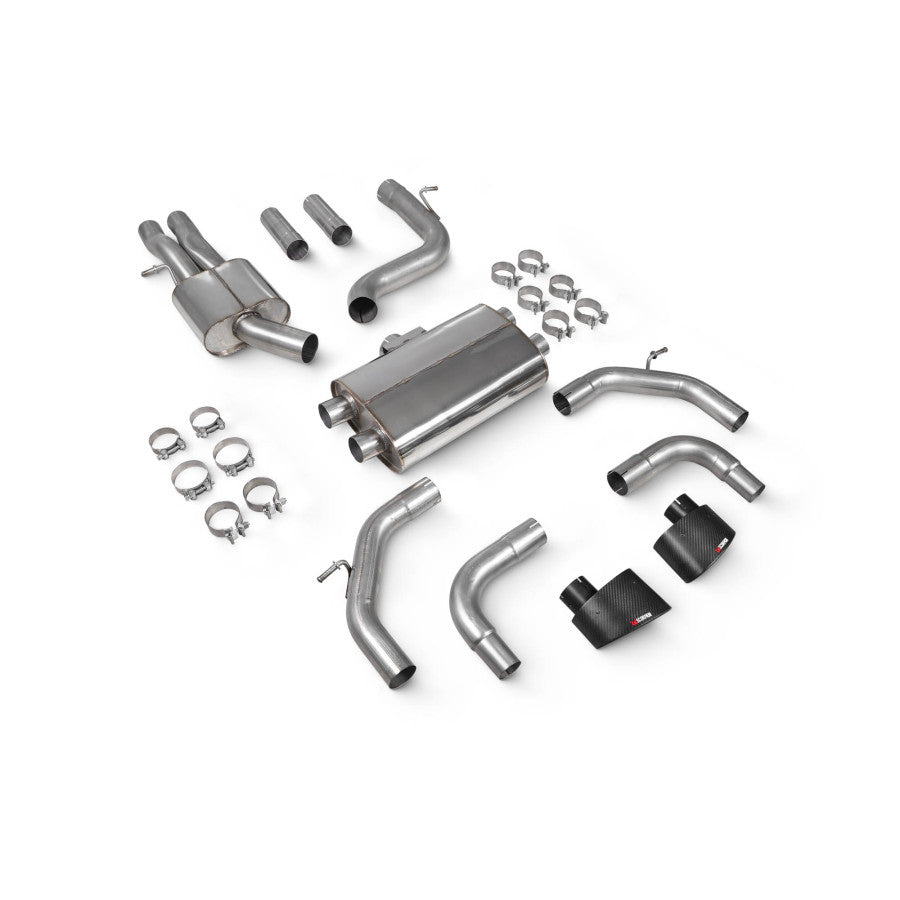 SCORPION RS3 8V Resonated cat-back system without valves (Carbon Fibre)