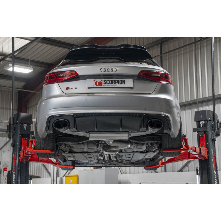 SCORPION RS3 8V Resonated cat-back system without valves (Carbon Fibre)