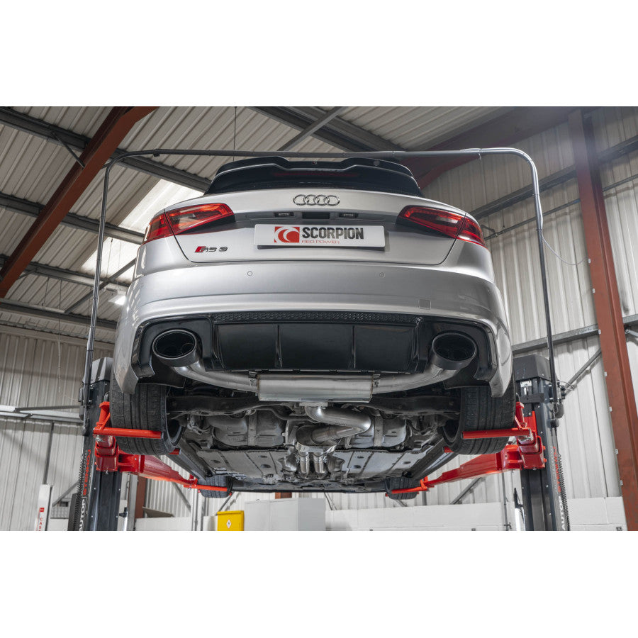SCORPION RS3 8V Resonated cat-back system without valves (Carbon Fibre)