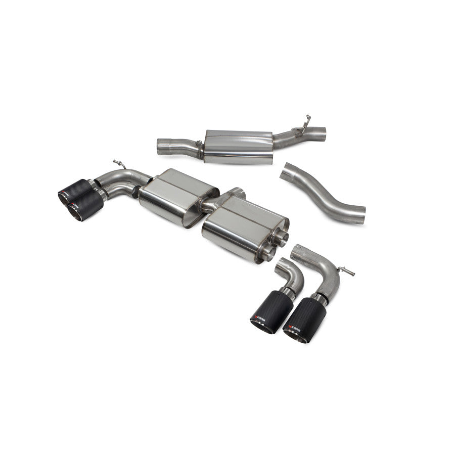 SCORPION S3 2.0T 8V Resonated cat/gpf-back system without valves (Carbon fibre)