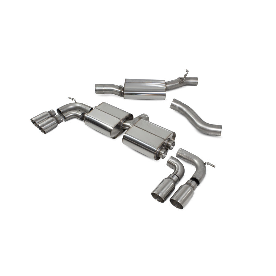 SCORPION S3 2.0T 8V Resonated cat/gpf-back system without valves (polished steel)