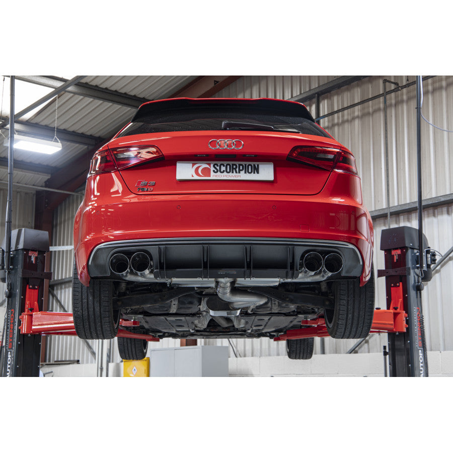 SCORPION S3 2.0T 8V Resonated cat/gpf-back system without valves (polished steel)