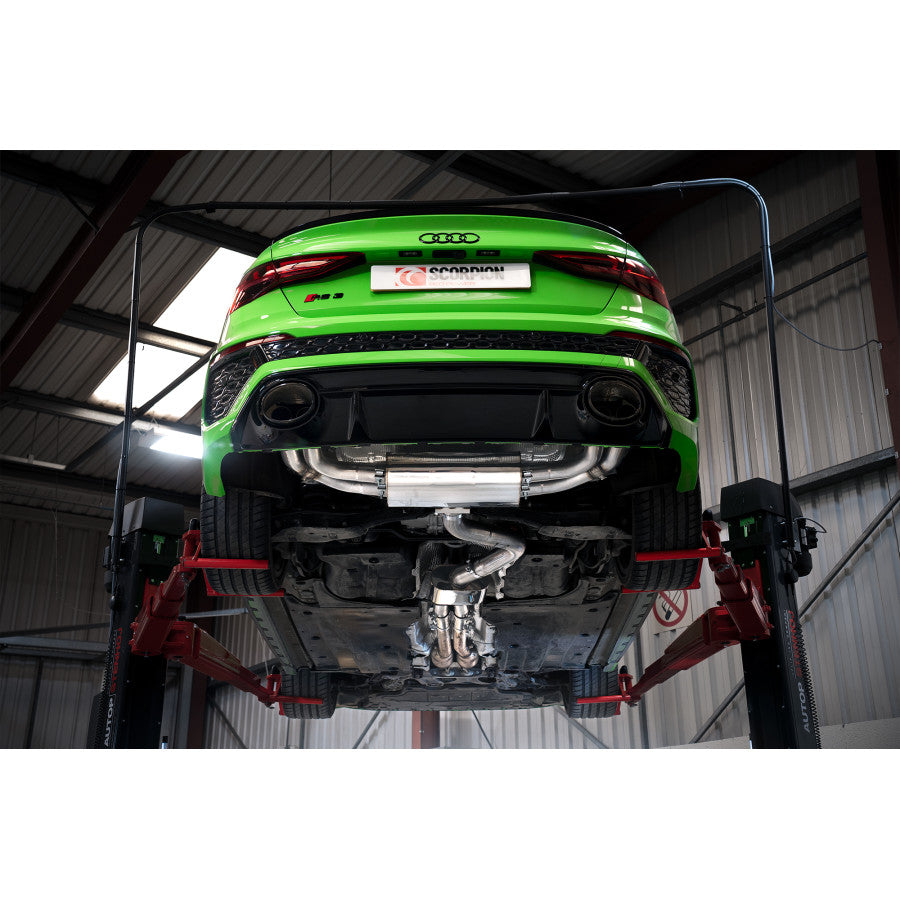SCORPION RS3 8Y Saloon Resonated Cat/GPF-back system with valves