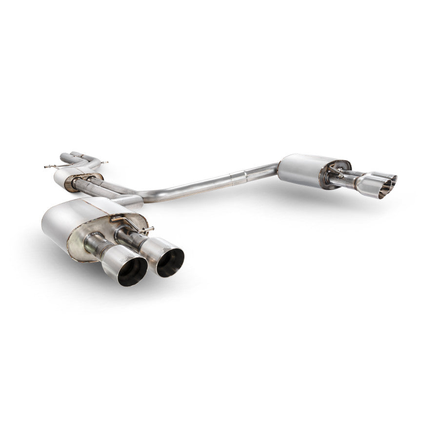 SCORPION S6 C7 4.0 TFSI Resonated half system with no valves (polished steel)