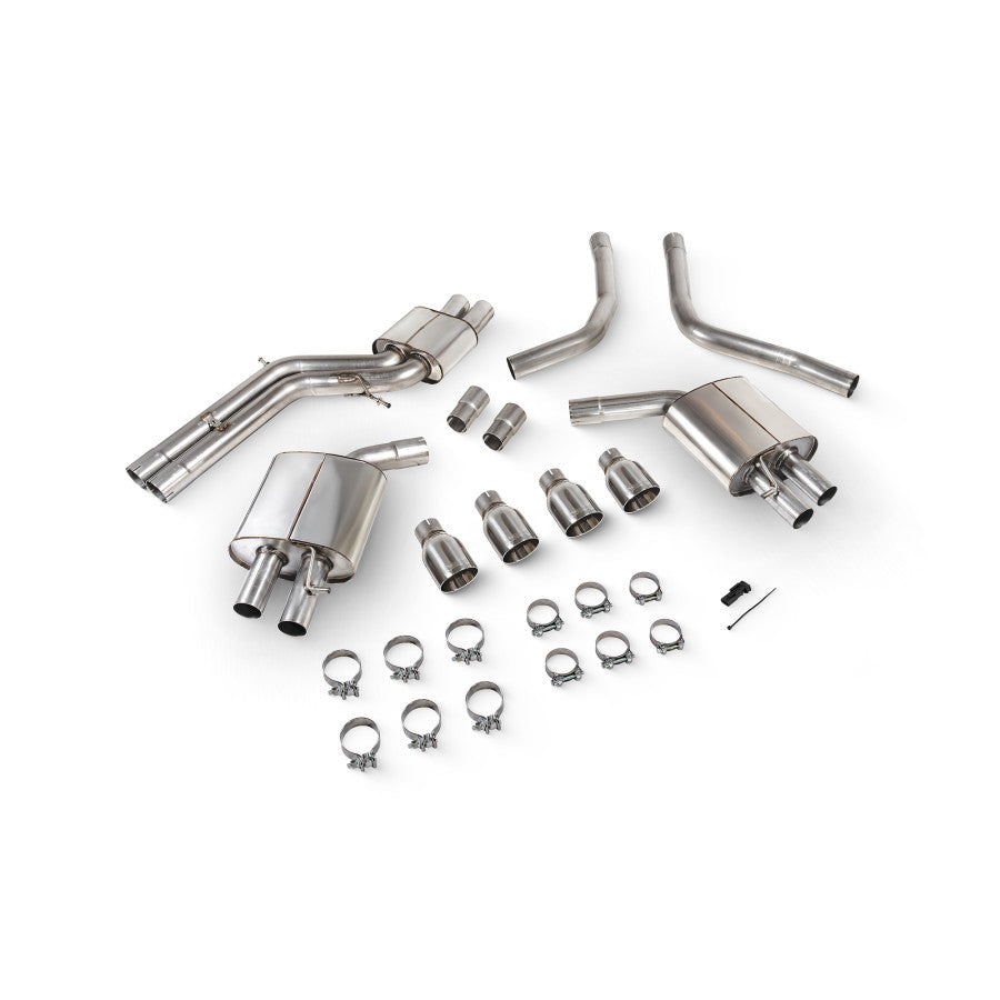 SCORPION S6 C7 4.0 TFSI Resonated half system with no valves (polished steel)
