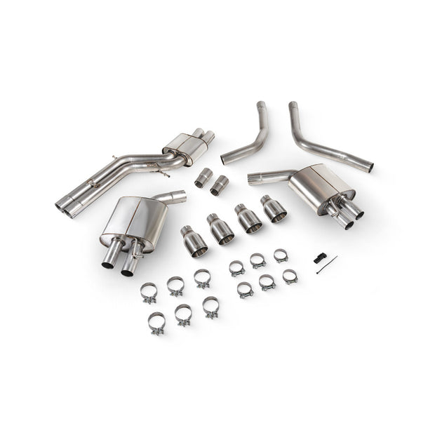 SCORPION S6 C7 4.0 TFSI Resonated half system with no valves (polished steel)