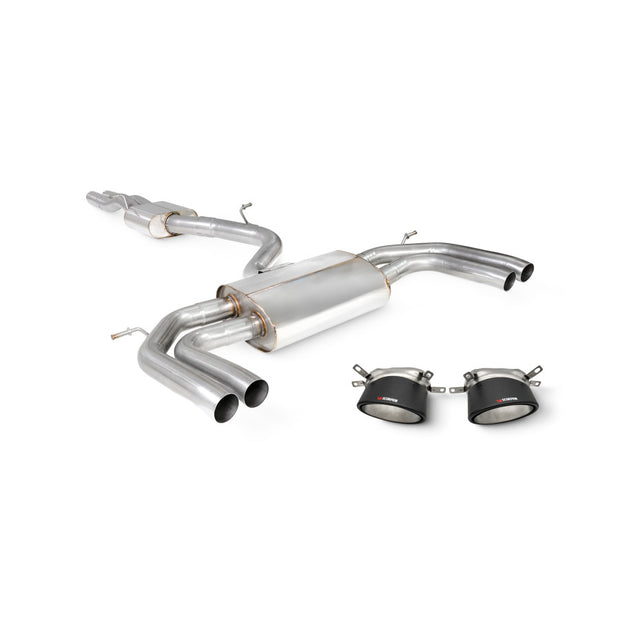 SCORPION RS3 8V Resonated gpf-back system non valved (Carbon Fibre)